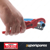 Toledo Rubber Hose and Pipe Cutter 6 - 25mm Max Jaw Opening 25mm Length 150mm