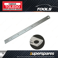 Toledo Stainless Steel Single Sided Easy Pick-Up Metric Rule - 300mm