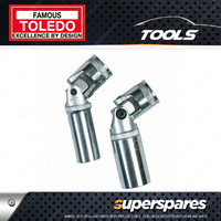 Toledo Spark Plug Socket 16mm 21mm- Universal Joint Set 1/2" Square Drive