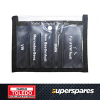 Toledo 9 pcs of Tailored Radio Removal Tool Set - European Vehicles