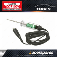 Toledo 6-24v Circuit Tester with Digital LCD Display Trade Quality Tools