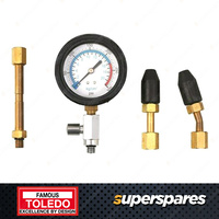 Toledo Petrol Compression Tester Kit - Dual Scale Calibrated 300PSI & 21KG/CM