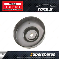 Toledo Oil Filter Cup Wrench - Dual step 74 76mm 15 Flutes Alloy steel Black