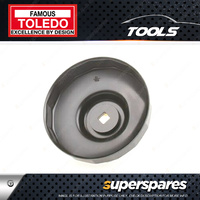 Toledo Oil Filter Cup Wrench - 95mm 15 Flutes Alloy steel - Black