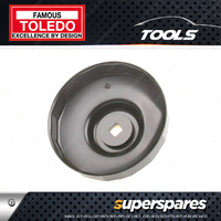 Toledo Oil Filter Cup Wrench - 88.8mm 15 Flutes Alloy steel - Black