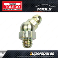 Toledo Grease Nipple Steel - 1/4" 28 SAE Taper Thread Short 45 5 Pack