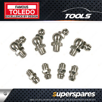 Toledo Grease Nipple Stainless Steel - 1/4" 28 SAE-LT Short 90 10 Pack