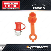 Toledo Toldeo Grease Nipple Protective Caps - Red color with 50 Pack