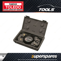 Toledo Fuel & Vacuum Pump Pressure Tester with Heavy Duty Rubber Hose