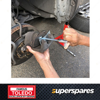 Toledo Disc Brake Pad Spreader Toledo Threaded T-Bar Handle Operation