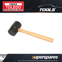 Toledo Rubber Mallet - Black natural rubber head 16oz 310mm Length