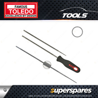 Toledo 6.3mm Round Chain Saw File With Handle & Individual Carded Pack