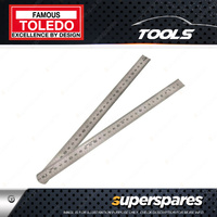 Toledo Single Sided Stainless Steel Folding Metric Rule - 600mm Length Ruller