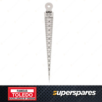 Toledo Taper Gauge 1-15mm Stainless Steel Photographically Etched Made In Japan