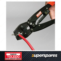 Toledo 280mm High Leverage Ratcheting Crimping Plier with PVC Dipped Handle