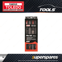 Toledo 4pcs of File Set Second Cut - 250mm Inc round half round flat & square