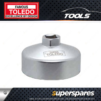 Toledo HD Oil Filter Cup Wrench 64.5mm 14 Flutes Aluminium Chrome for Toyota