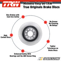 Rear TRW Disc Rotors + Brake Pads for Volkswagen Passat 362 3C2 Alltrack 365