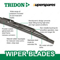Tridon Front + Rear Complete Wiper Blade Set for Fiat Regata 1985-1989