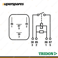 Tridon 4 Pin Micro Relay 12 Volt 20Amp Normally Open Resistor Type