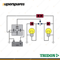 Tridon 4 Pin Electronic Flasher 12 Volt Load Sensitive Blister Pack FET16PAC