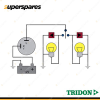 Tridon 2 Pin Electro Mechanical Flasher 12 Volt 1 to 6 x 25 Watt Blister Pack