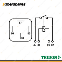 Tridon 4 Pin Mini Relay 24 Volt 20Amp Normally Open Non resistor Blister Pack