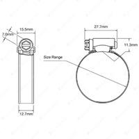 Tridon Multi-Purpose Regular Hose Clamps 85mm - 110mm With Collar Pack of 10