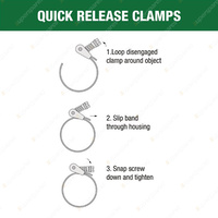 Tridon Quick Release Hose Clamps 42mm - 90mm Part Stainless Pack of 10