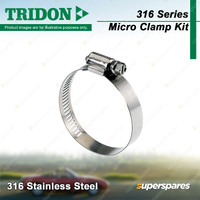 Tridon 316 Micro Clamp Kit - 10 Pcs 11-18mm & 10 Pcs 33-51mm 316 Stainless