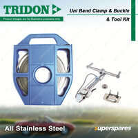 Tridon Uni Band Clamp & Buckle & Tool Kit - 9.5mm x 0.65mm x 30m Plastic Reel