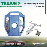 Tridon Uni Band Clamp & Buckle & Tool Kit - 15.9mm x 0.75mm x 30m Plastic Reel