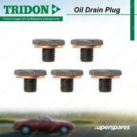 5Pcs Tridon Oil Drain Plugs for Citroen Berlingo B9 C3 A3 SC C4 LC C5 RD DS4 DS5