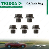 5 x Tridon Oil Drain Plugs for Jaguar XJ X300 X330 XJSC X27 4.2L 6.0L 8L 8E10 8D