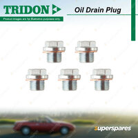 5Pcs Tridon Oil Drain Plugs for Citroen Berlingo M MPV C2 JM 1.4L 1.6L KFX NFS