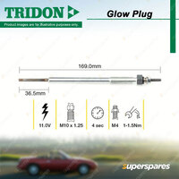 Tridon Glow Plug for Toyota Hilux KUN126 KUN26 KUN16 KUN15R KUN25R KUN35L KUN112