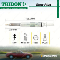 Tridon Glow Plug for Kia Mentor FA FWD Petrol 1.5L 4cyl 59kW B5 1996-1998