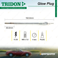 Tridon Glow Plug for Land Rover Freelander L314 1.8L 4cyl 86kW 18 K4F 1998-2006