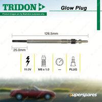 Tridon Glow Plug for Peugeot 407 6C 6D 6E 2.7L 6cyl 150kW UHZ 2005-2011