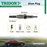 Tridon Glow Plug for Volkswagen Touareg 7L6 7LA 7L7 Transporter Caravelle 7E 7H