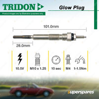 Tridon Glow Plug for Ford Transit VE VF VG 2.5L 1999-2000 Time 10 sec