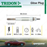 Tridon Glow Plug for Mazda T-Series T3000 3.0L 4cyl 59kW HA 1980-1984