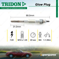 Tridon Glow Plug for Toyota 4 Runner LN60 LN61 HiAce LH20-30 LH 3 5 6 7 Blizzard