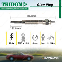 Tridon Glow Plug for Mitsubishi Triton ME MF MG MH MJ Starwagon SD SE SF SG SH