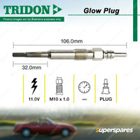 Tridon Glow Plug for Renault Trafic X83 2.0L 4cyl M9R Diesel 2006-2014