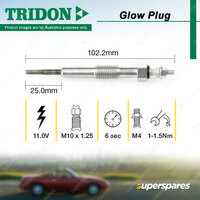 Tridon Glow Plug for Suzuki Hatch SS FWD Petrol 0.5L 3cyl 21kW F5A 1980-1985