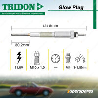 Tridon Glow Plug for Mitsubishi Pajero iO QA 2.0L 4cyl 95kW 4G94 2001-2003