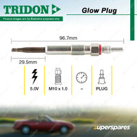 Tridon Glow Plug for Skoda Octavia 1Z3 1Z5 1.9L 2.0L 4cyl 2004-2013 M10 x 1