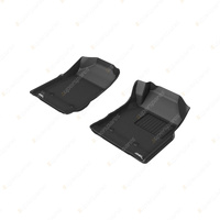 F + R Trufit 3D Rubber Mats Kagu Series for Holden Colorado RG 15-20 Gray