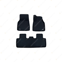 Front + Rear Trufit 3D Rubber Mats Kagu Series for Tesla Model Y 2020-On